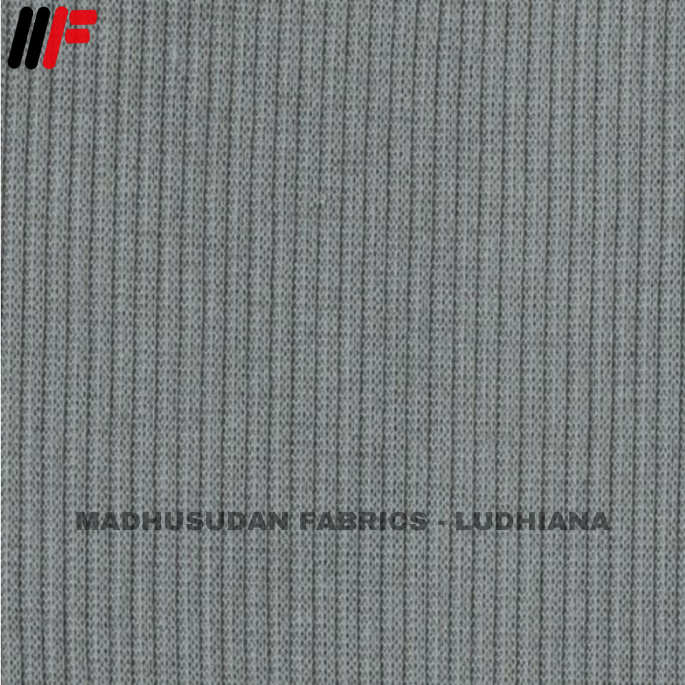 Dark Grey Lycra Rib