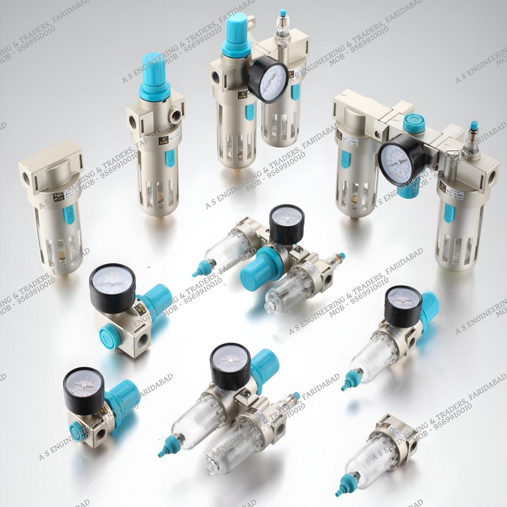 Pneumatic Frl Unit - Port Size: 1/2 Inch
