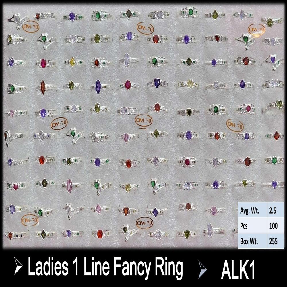 Silver Ledis Fancy Ring - Color: Multi  Stone