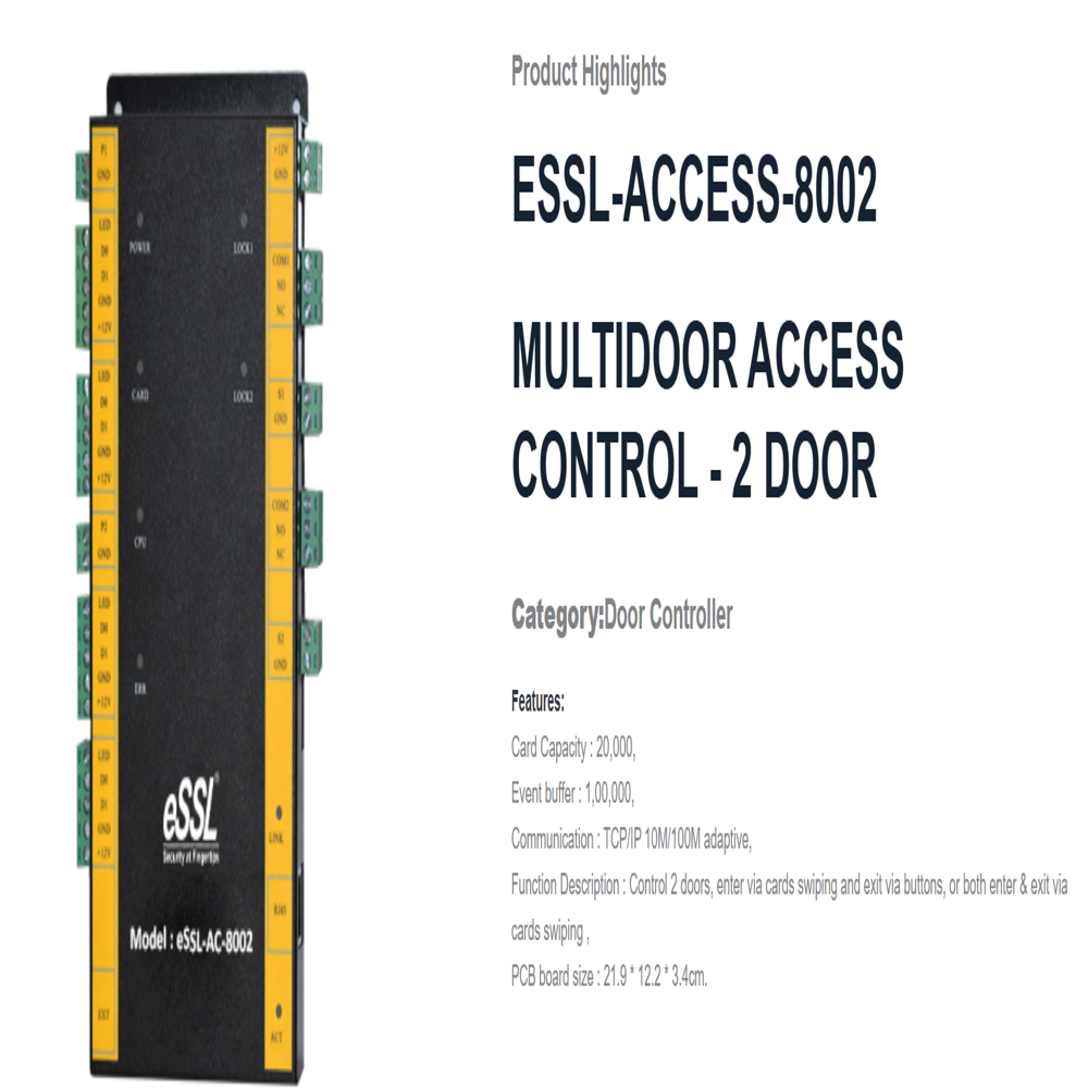 eSSL-Access-8002 Multidoor Access Control - 2 Door