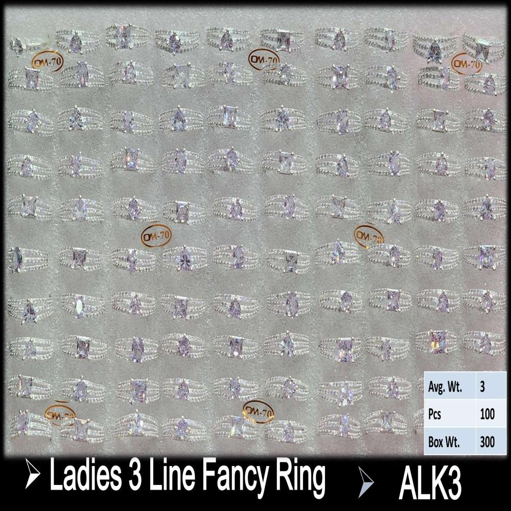 Silver Ledis Fancy Ring - Color: Multi Stone