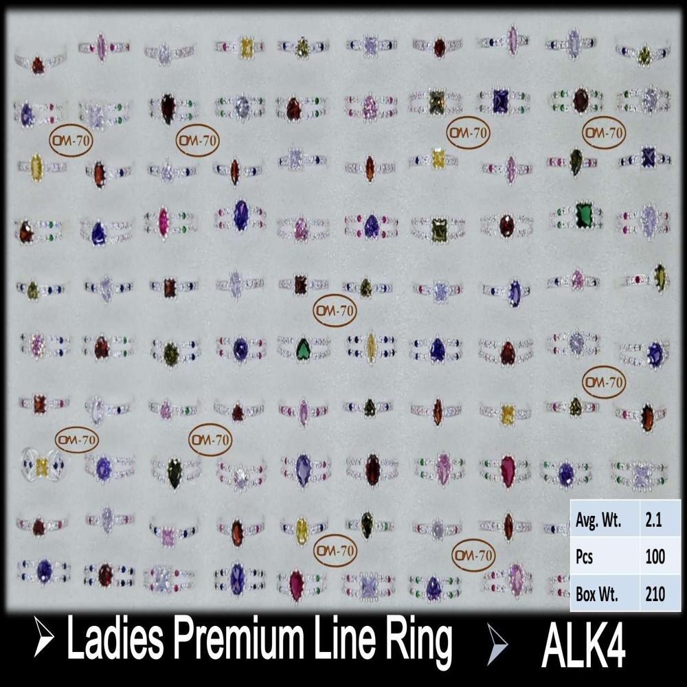 Silver Ledis Fancy Ring - Color: Multi Stone