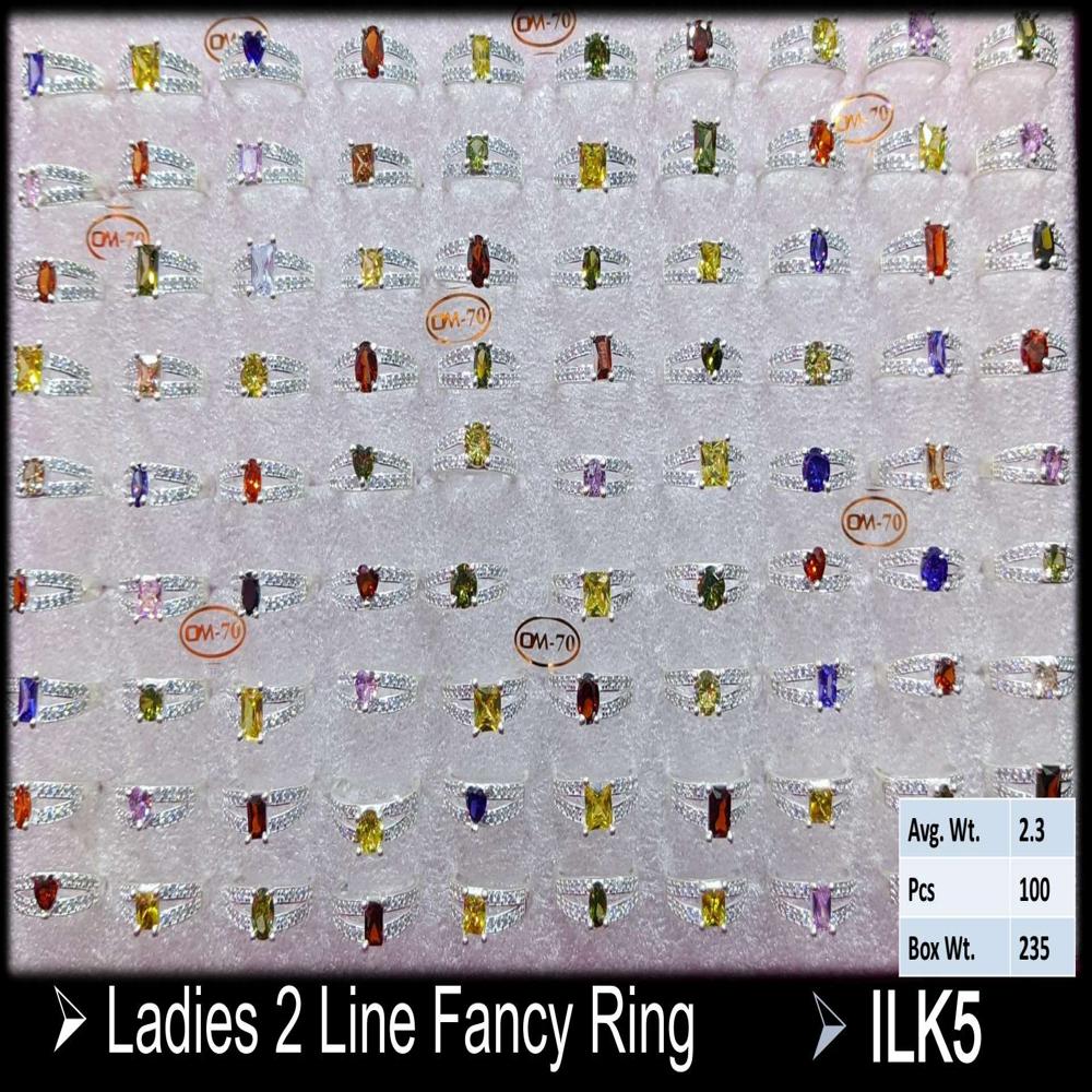 Silver Ledis Fancy Ring - Color: Multi Stone