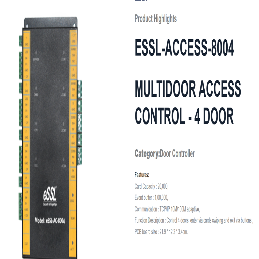 eSSL-Access-8004 Multidoor Access Control - 4 Door