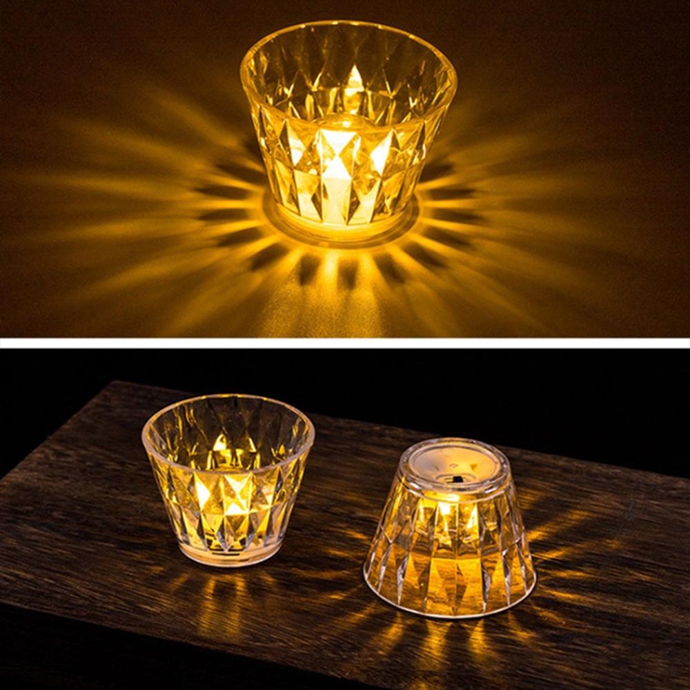 Cup Shape Crystal Table Lamp, Diwali (1 Pc)