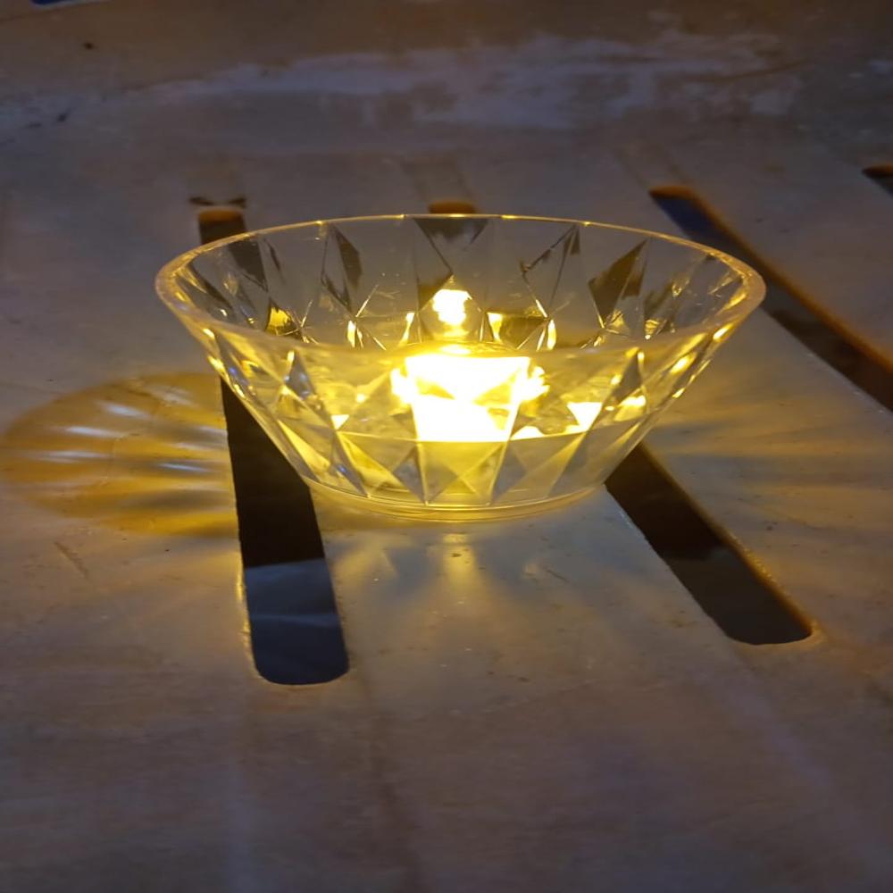 Cup Shape Crystal Table Lamp, Diwali (1 Pc)