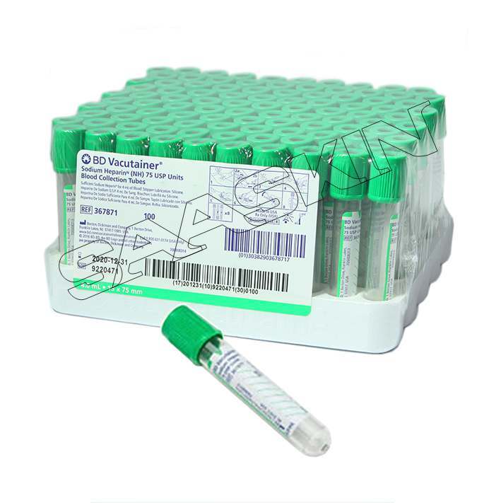 BD Sodium Heparin (NH) 75 USP units Blood Collection Tube