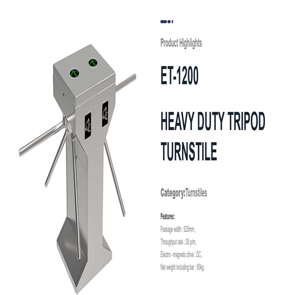 ET-1200 Heavy Duty Tripod Turnstile