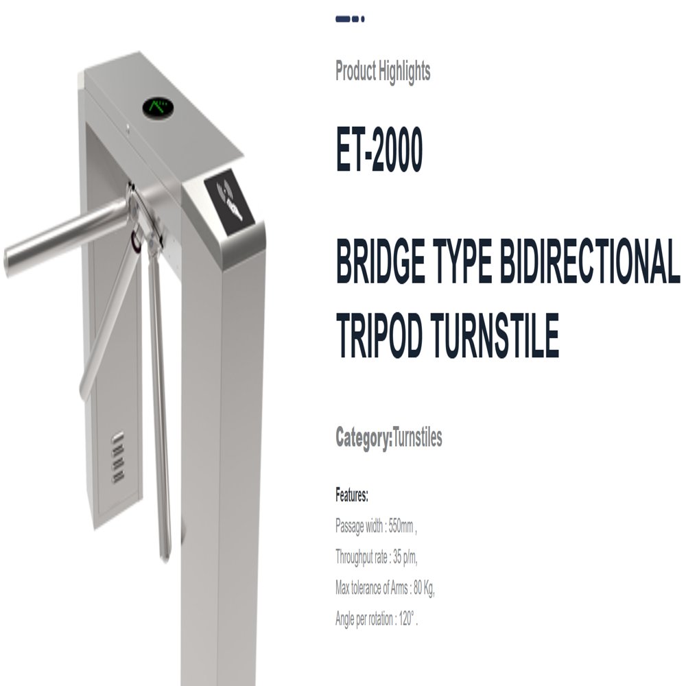ET-2000 Bridge Type Bidirectional Tripod Turnstile