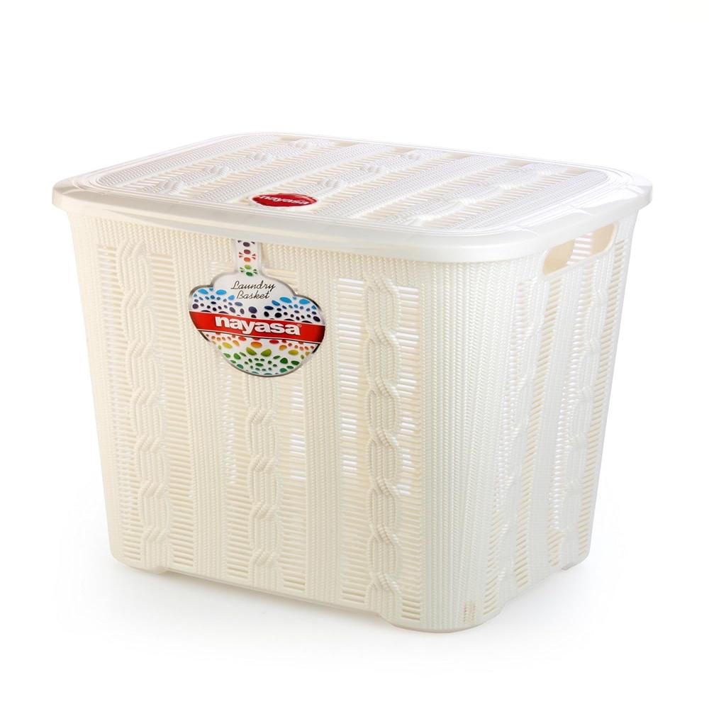 64.5 Ltr Plastic Laundry Basket with Lid