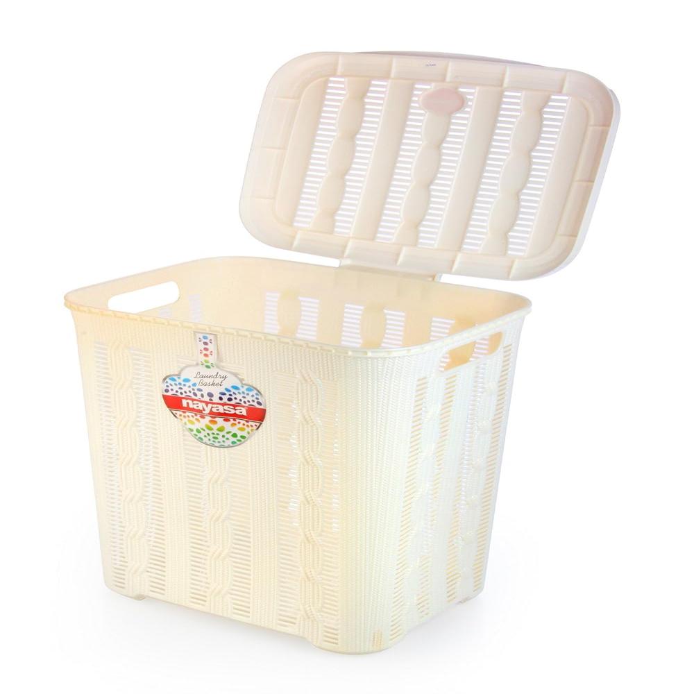 64.5 Ltr Plastic Laundry Basket with Lid