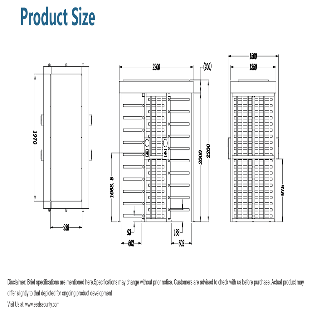 FHT-TL-232 Full Height Turnstile - Double Door