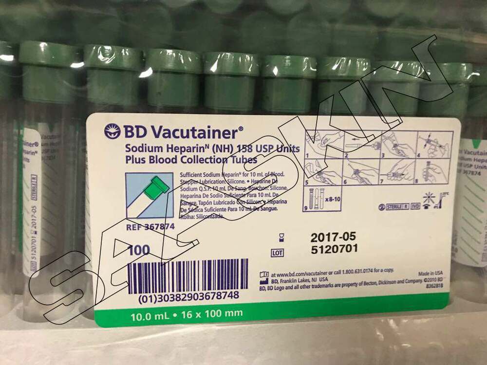 BD Sodium Heparin (NH)158 USP units Blood Collection Tube
