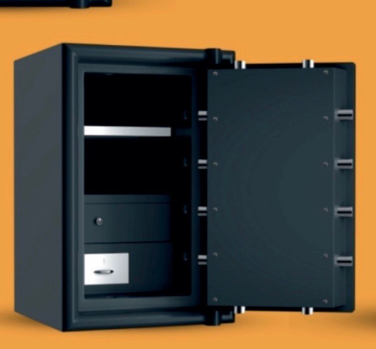Compact White Home Safe