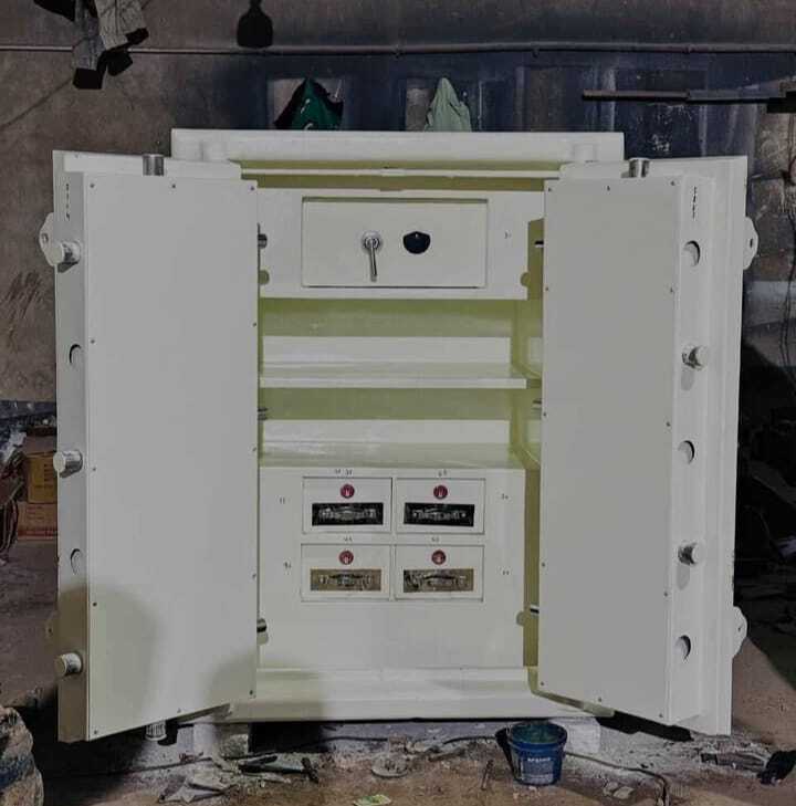 Compact White Home Safe