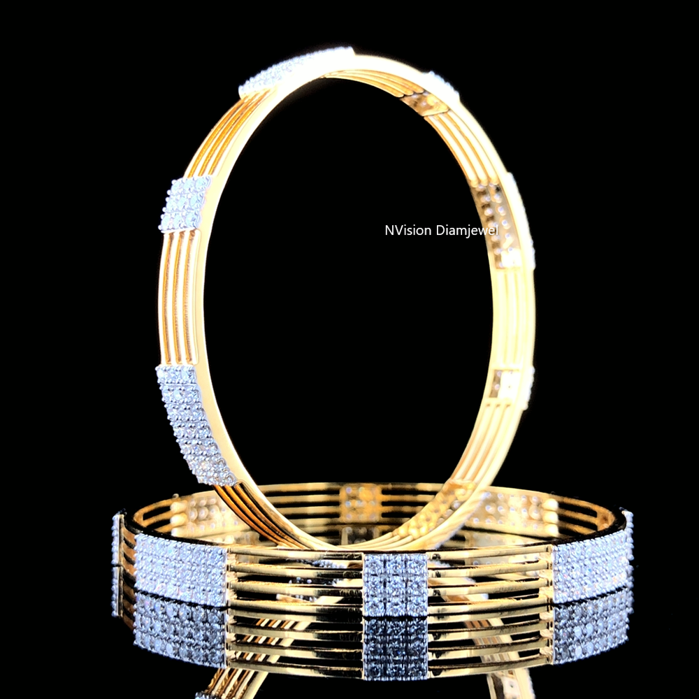 Elegant Daily Wear Natural Diamond Bangles
