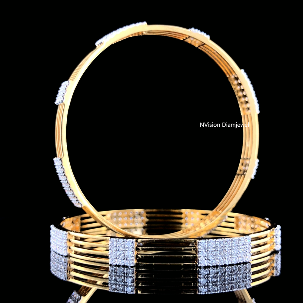 Elegant Daily Wear Natural Diamond Bangles