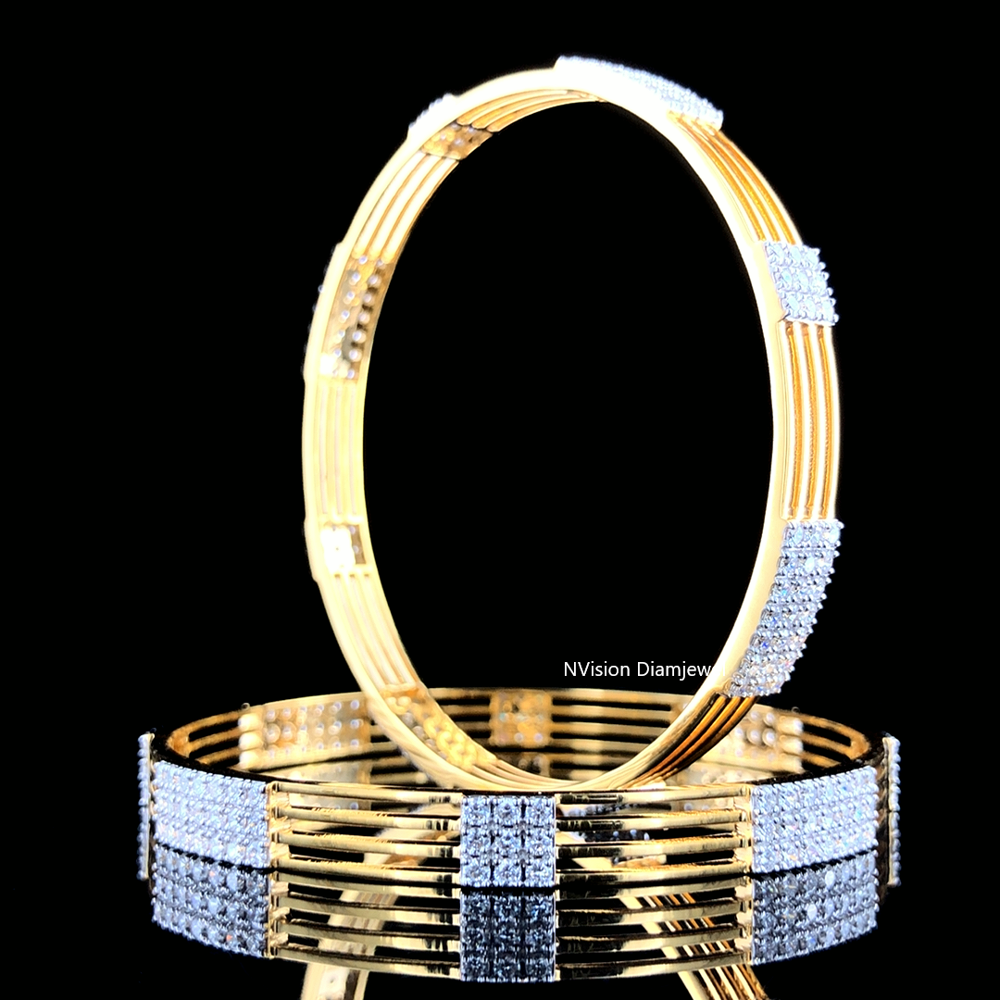 Elegant Daily Wear Natural Diamond Bangles