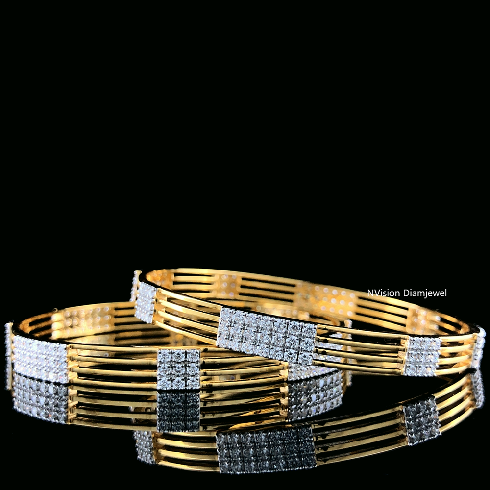 Elegant Daily Wear Natural Diamond Bangles