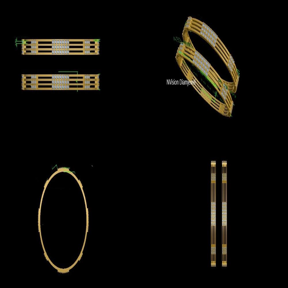 Elegant Daily Wear Natural Diamond Bangles