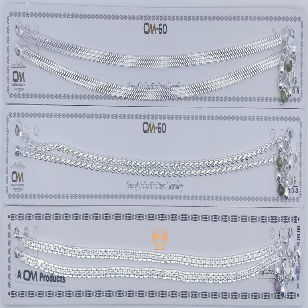 Silver Chain Payal - Silver, Size 10 & 10.5, Weight 25 To 250 Grams | Ideal For Anniversary, Engagement, Party, Wedding, Regular Use