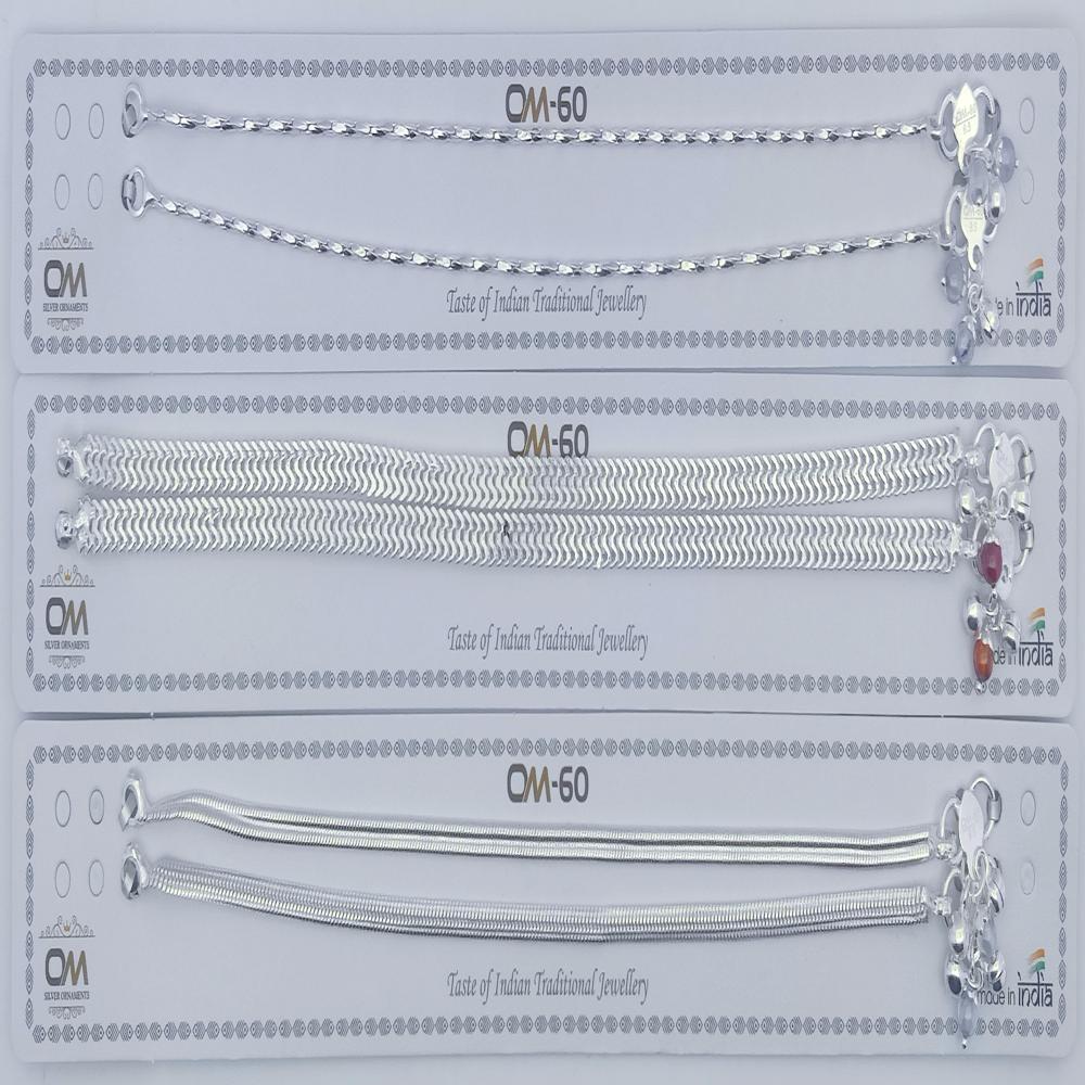 Silver Chain Payal - Silver, Size 10 & 10.5, Weight 25 To 250 Grams | Ideal For Anniversary, Engagement, Party, Wedding, Regular Use