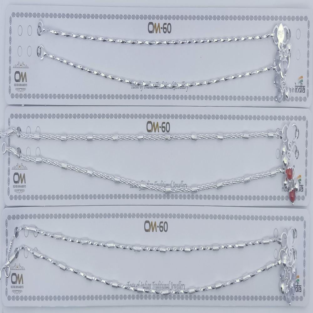 Silver Chain Payal - Silver, Size 10 & 10.5, Weight 25 To 250 Grams | Ideal For Anniversary, Engagement, Party, Wedding, Regular Use