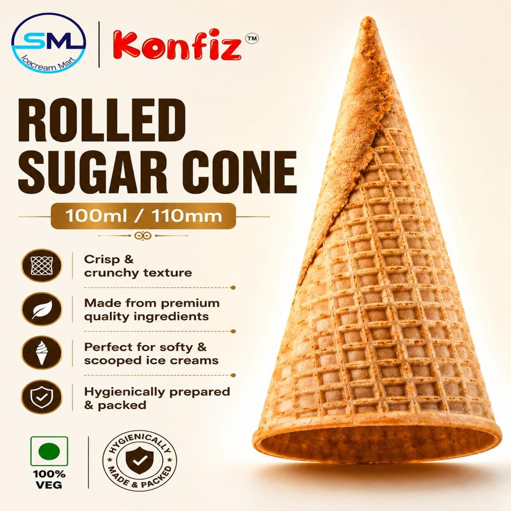 Rolled Sugar cone-100ml/110mm