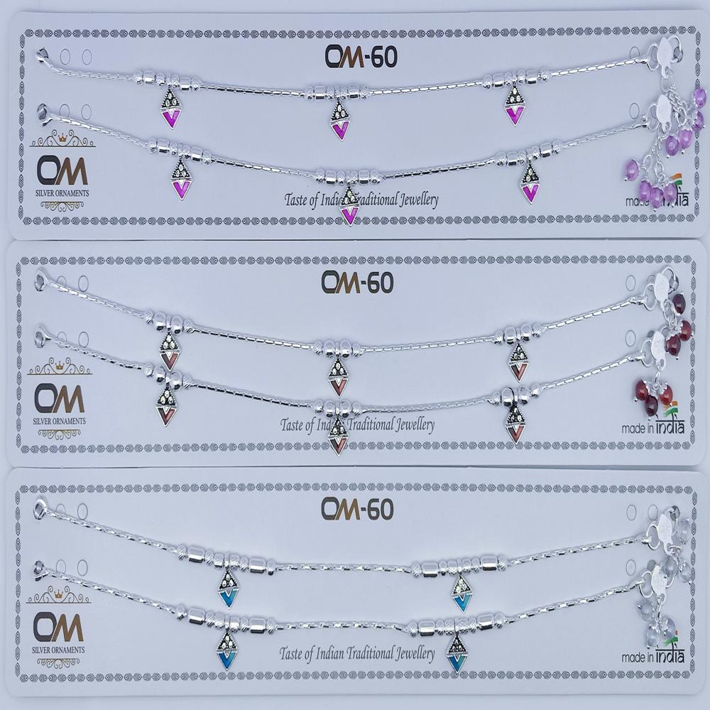 Fancy Silver Payal - Handcrafted Silver Plated Jewelry , Non-irritating For Women, Perfect For Weddings And Special Occasions
