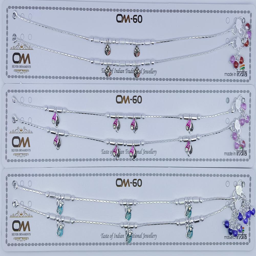 Fancy Silver Payal - Handcrafted Silver Plated Jewelry , Non-irritating For Women, Perfect For Weddings And Special Occasions