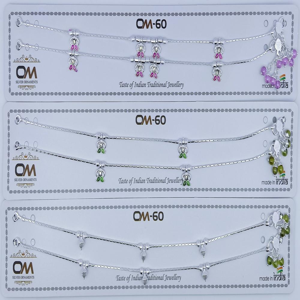 Fancy Silver Payal - Handcrafted Silver Plated Jewelry , Non-irritating For Women, Perfect For Weddings And Special Occasions