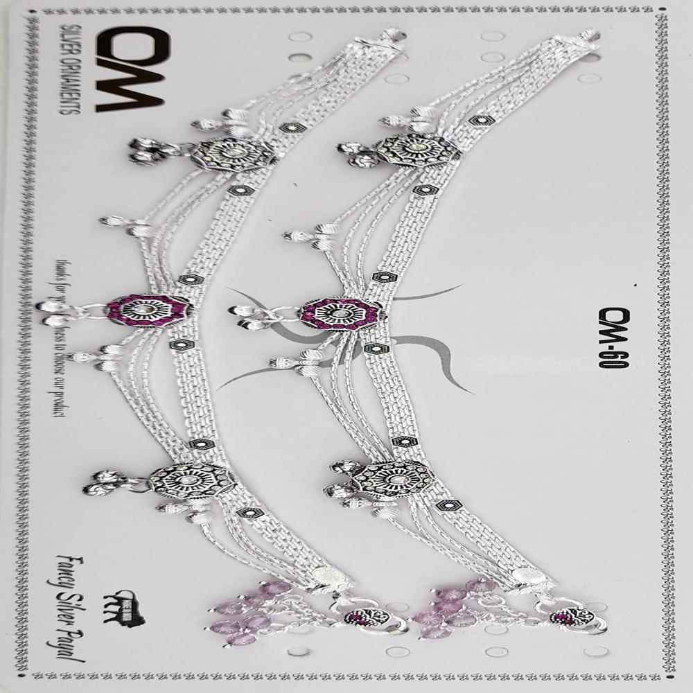 Designer Silver Payal - Silver Material, Weight 25-250g, Various Sizes Available | Ideal For Weddings, Parties, Engagements, And Anniversaries