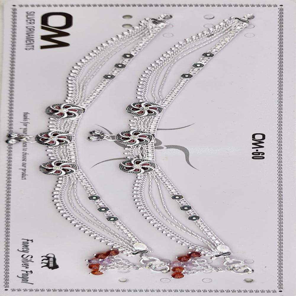 Designer Silver Payal - Silver Material, Weight 25-250g, Various Sizes Available | Ideal For Weddings, Parties, Engagements, And Anniversaries