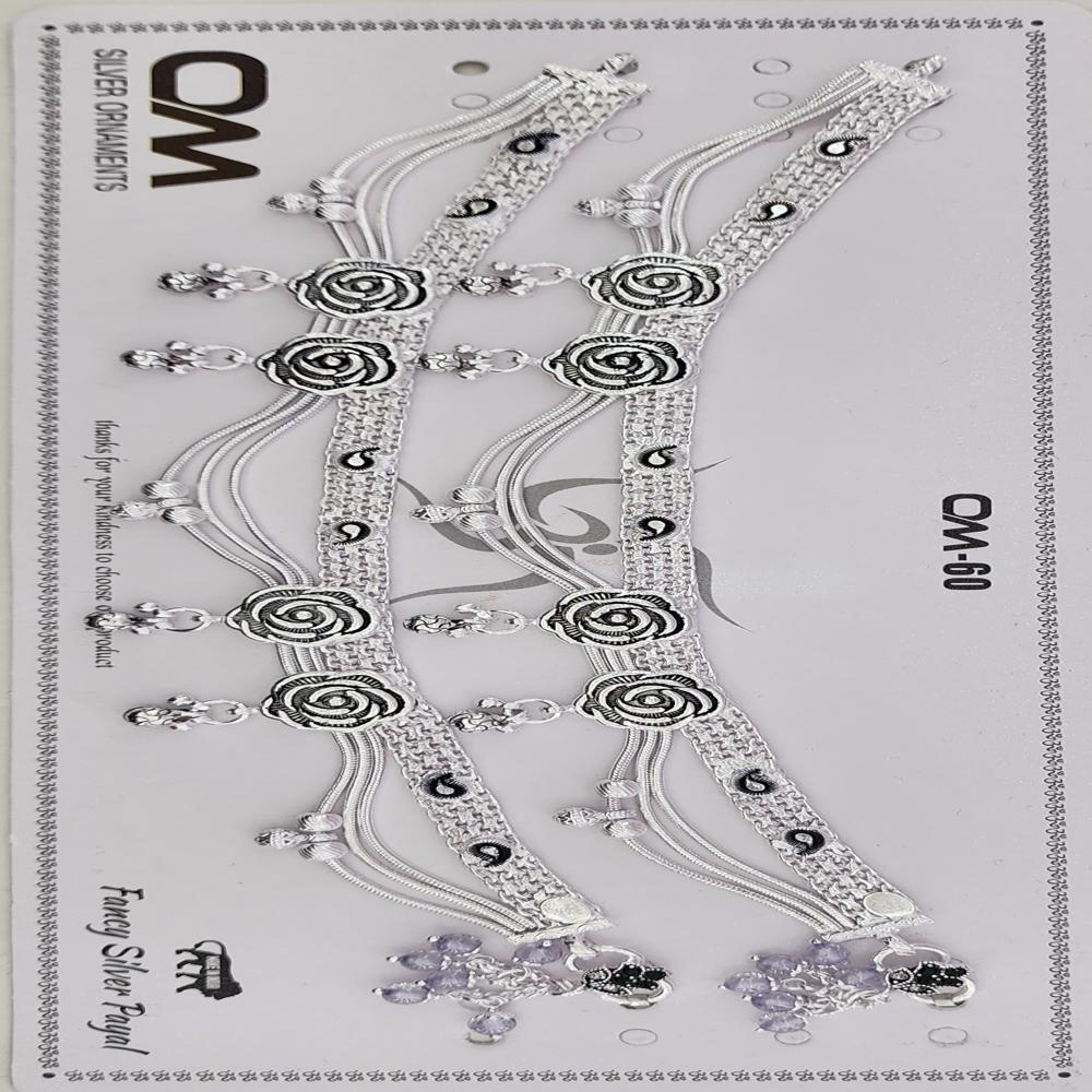Designer Silver Payal - Silver Material, Weight 25-250g, Various Sizes Available | Ideal For Weddings, Parties, Engagements, And Anniversaries