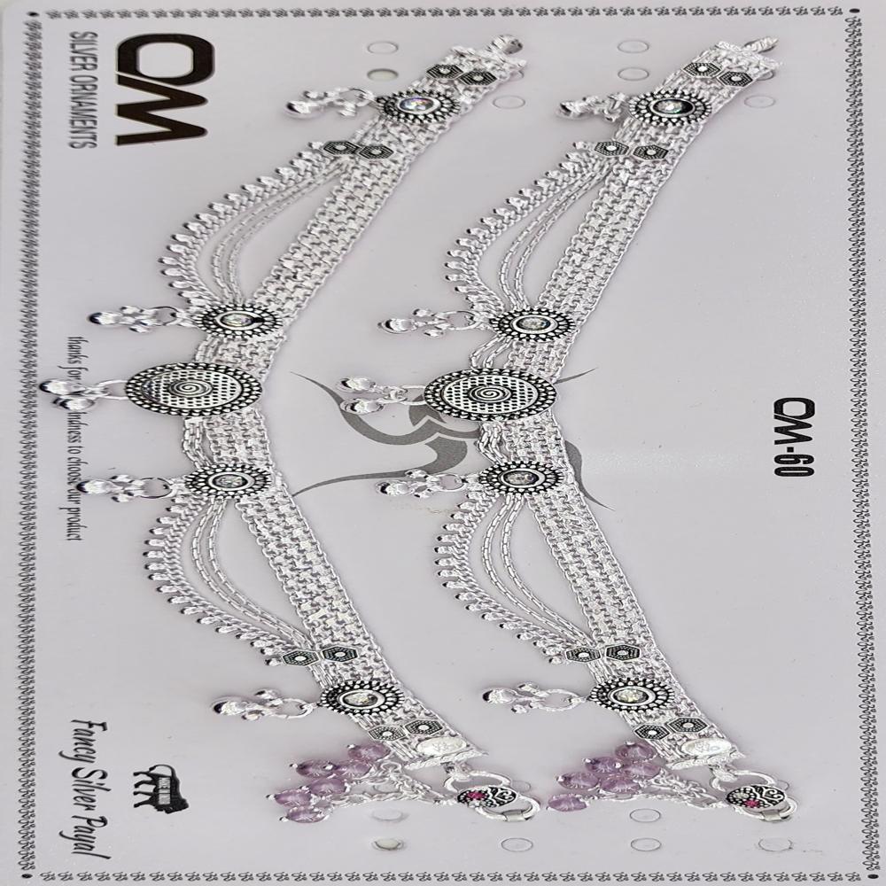 Designer Silver Payal - Silver Material, Weight 25-250g, Various Sizes Available | Ideal For Weddings, Parties, Engagements, And Anniversaries
