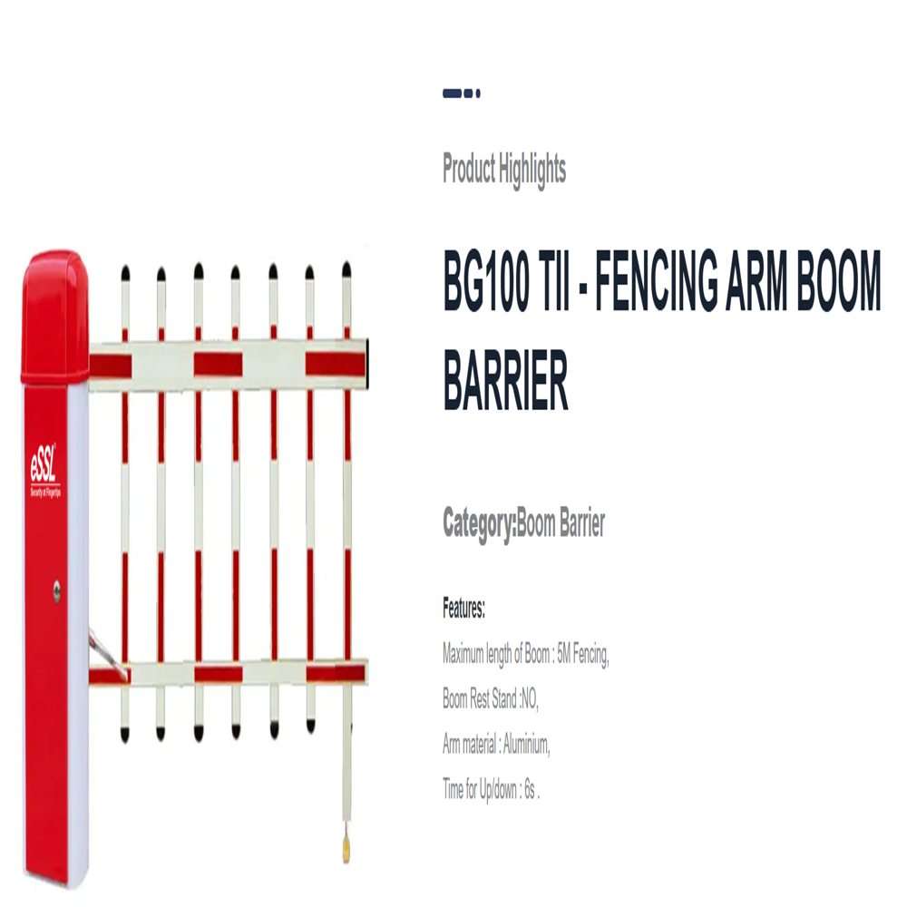 BG100 TII - Fencing Arm Boom Barrier