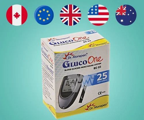 Dr. Morepen Glucometer Strip - Pack of 25 Strips (BG 03)