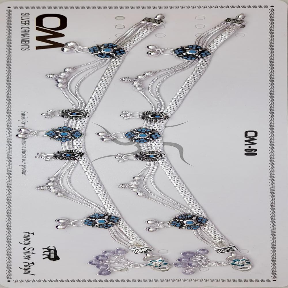 Stylish Silver Payal - Pure Sterling Silver, Various Sizes Available, Silver Color | Ideal Gift For Women, Perfect For Parties And Special Occasions