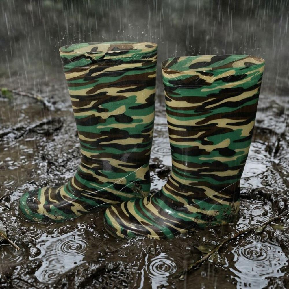 Army Print Gum boot