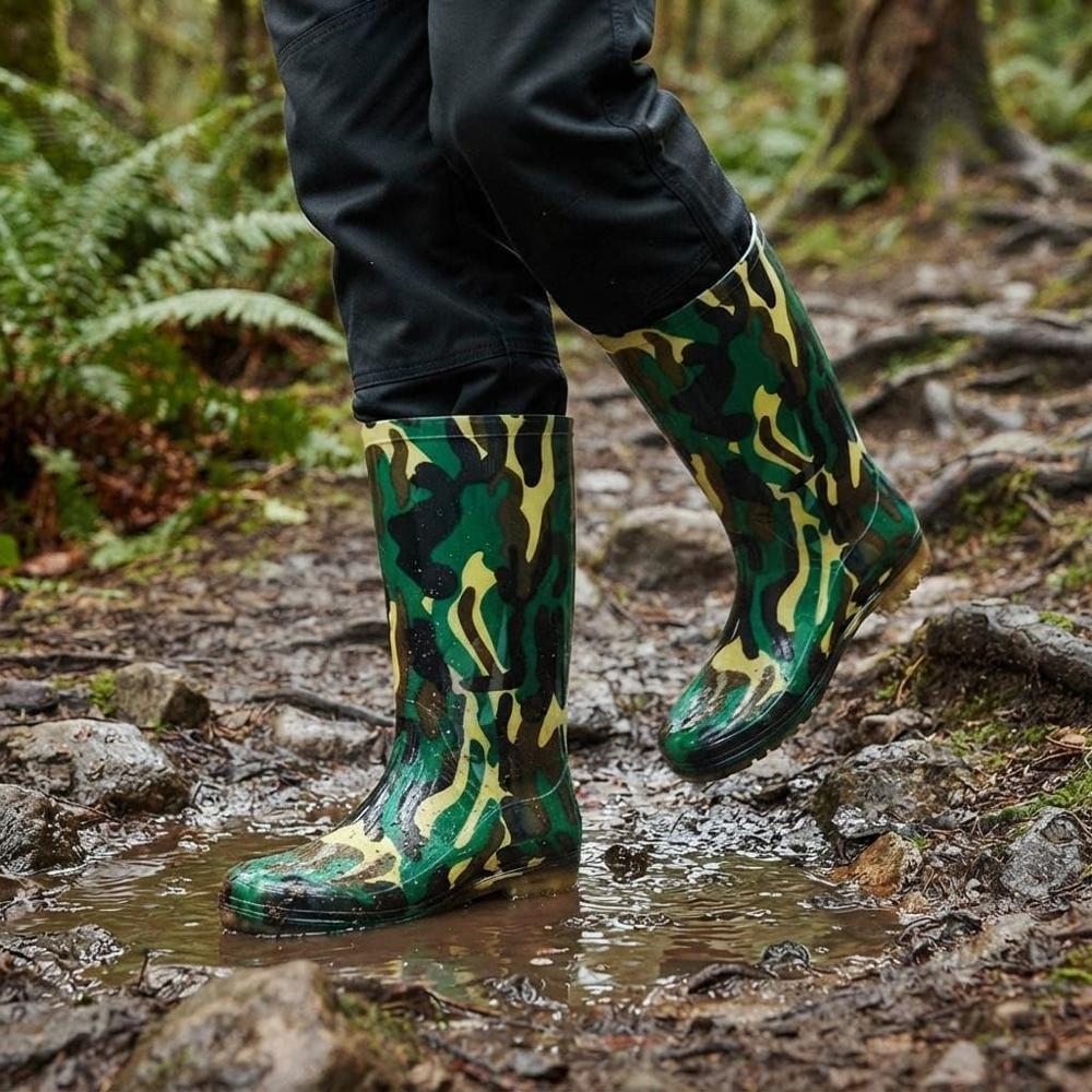 Army Print Gum boot 