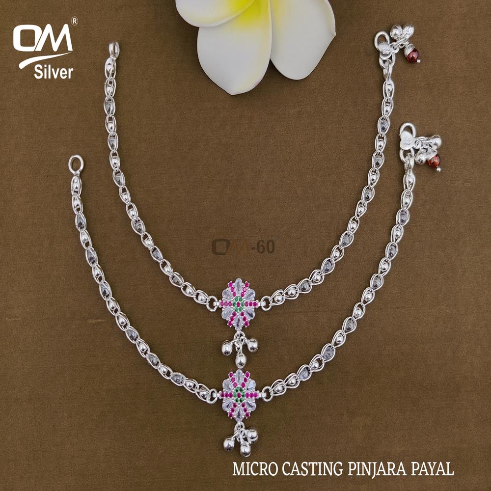 Modern Silver Payal - Silver Plated, 25-250g | Elegant Jewelry For Women, Perfect For Weddings, Engagements, Anniversaries, Parties