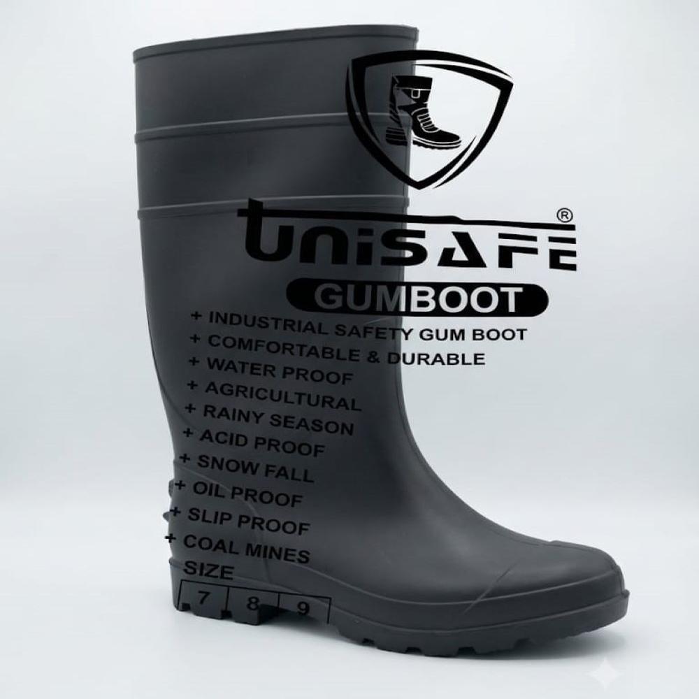 UNISAFE MAKE BLACK GUMBOOT 