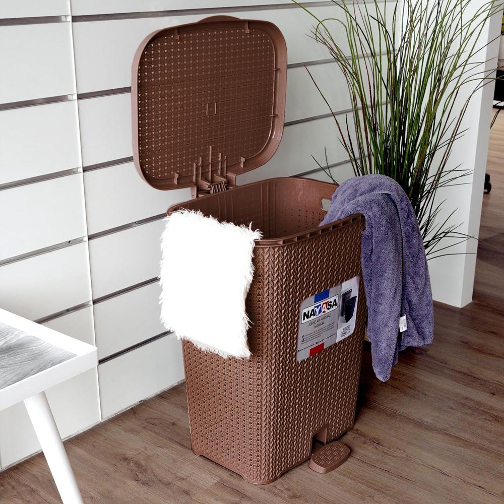 57.5 Liters Plastic Laundry Basket for Clothes with Lid