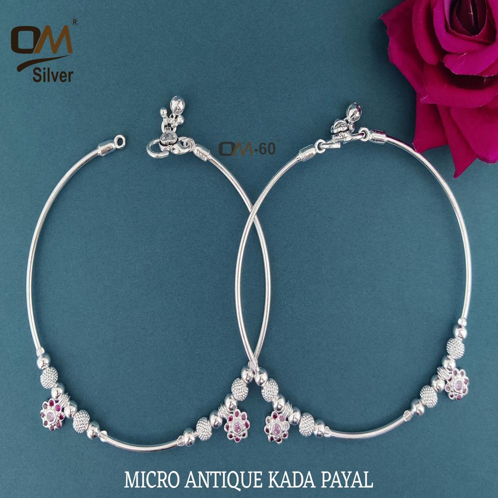 Ethnic Silver Payal - Silver, Different Sizes Available | Ideal For Weddings, Parties, Anniversaries, And Engagements - Elegant Design For Women
