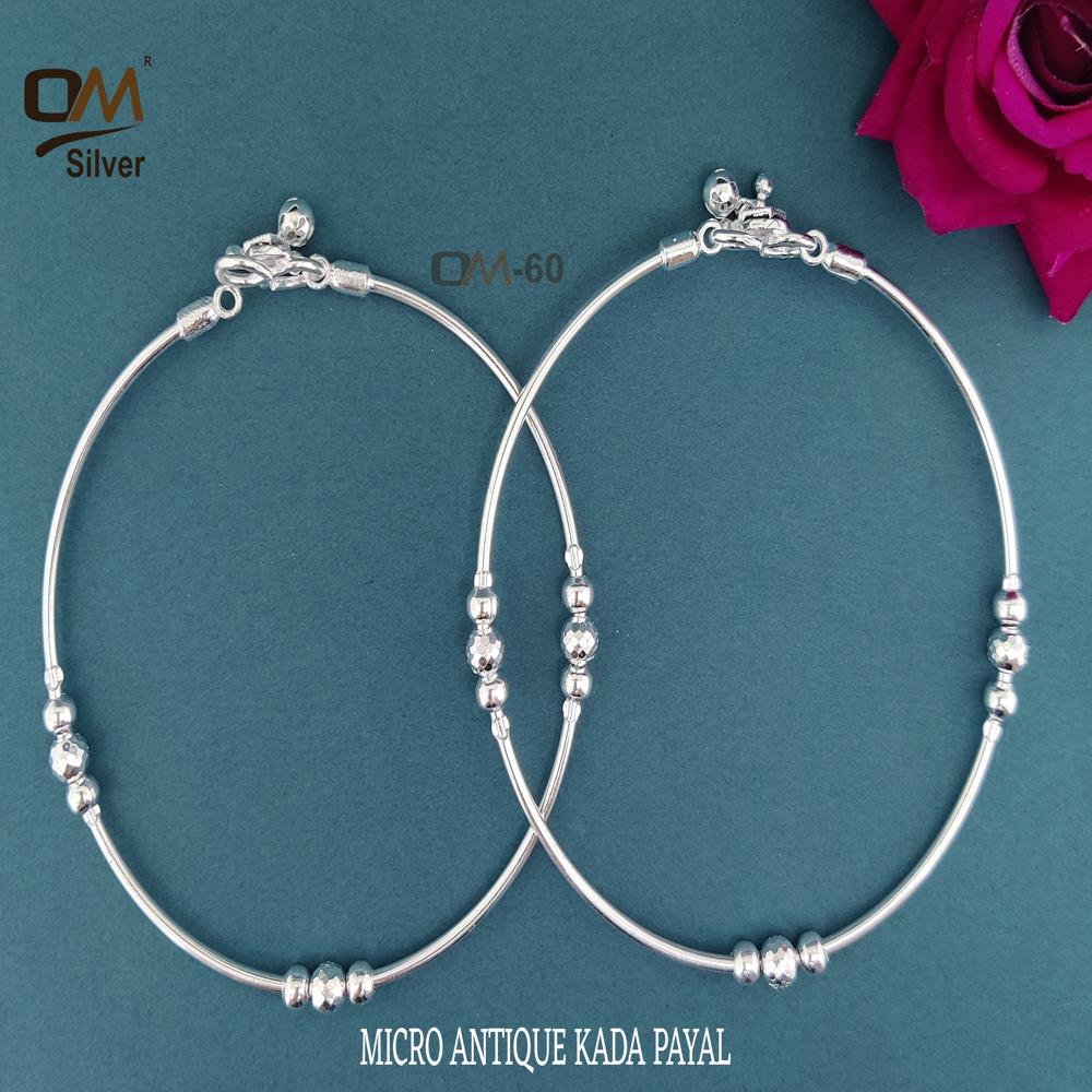 Ethnic Silver Payal - Silver, Different Sizes Available | Ideal For Weddings, Parties, Anniversaries, And Engagements - Elegant Design For Women