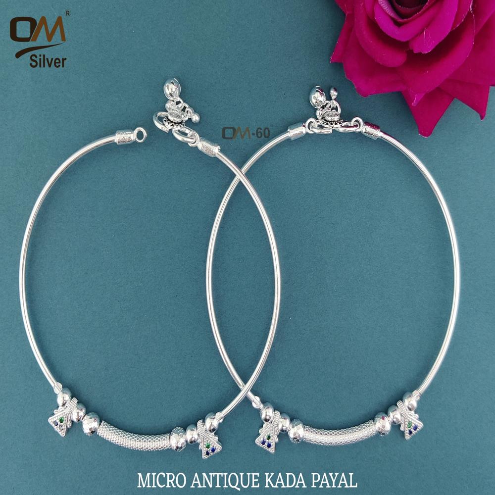 Ethnic Silver Payal - Silver, Different Sizes Available | Ideal For Weddings, Parties, Anniversaries, And Engagements - Elegant Design For Women