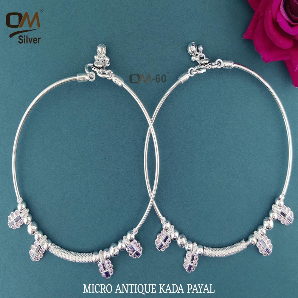 Ethnic Silver Payal - Silver, Different Sizes Available | Ideal For Weddings, Parties, Anniversaries, And Engagements - Elegant Design For Women