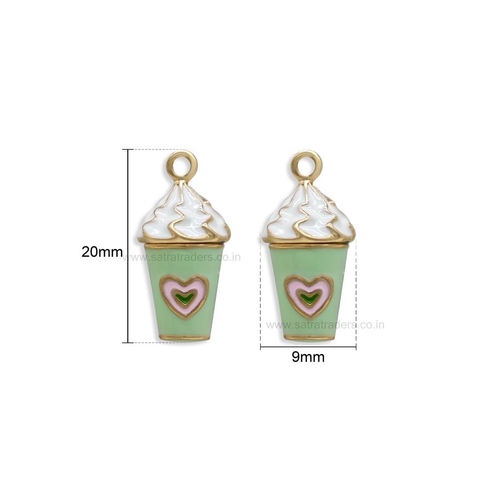 Coffee Cup Charm Pendant | Size : 20mm | Qty : 1pcs | CHE174