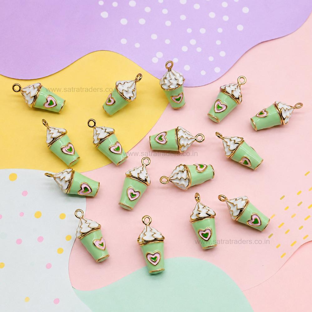 Coffee Cup Charm Pendant | Size : 20mm | Qty : 1pcs | CHE174