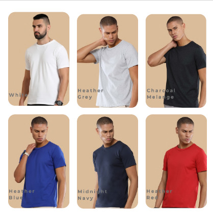 1A Multi 190 gsm PolyCotton Round Neck Unisex T-Shirt